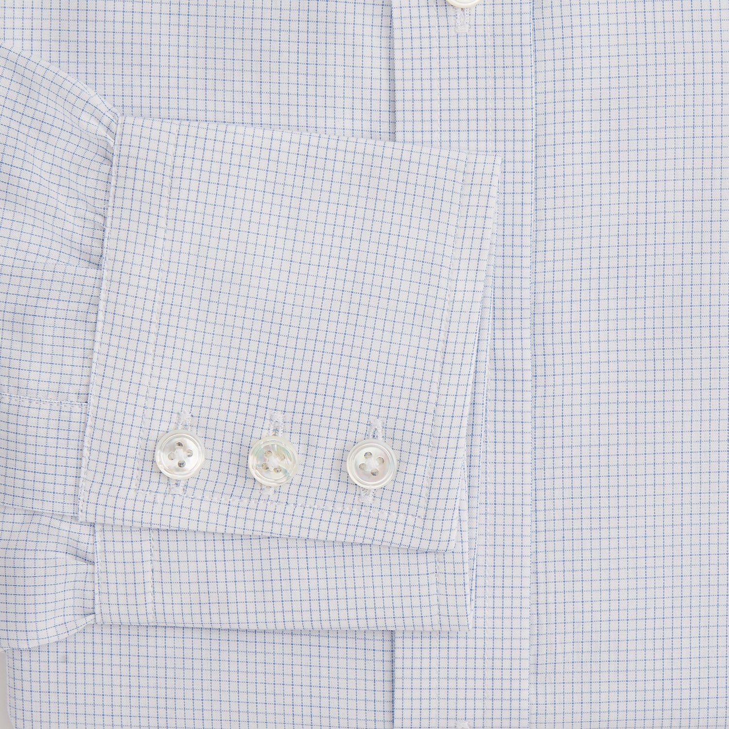 View 3 of product Blue Fine Graph Check Mayfair Shirt