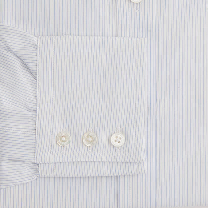 Blue Pencil Stripe Mayfair Shirt Image 2