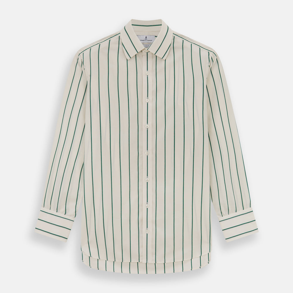 Green Track Stripe Mayfair Shirt