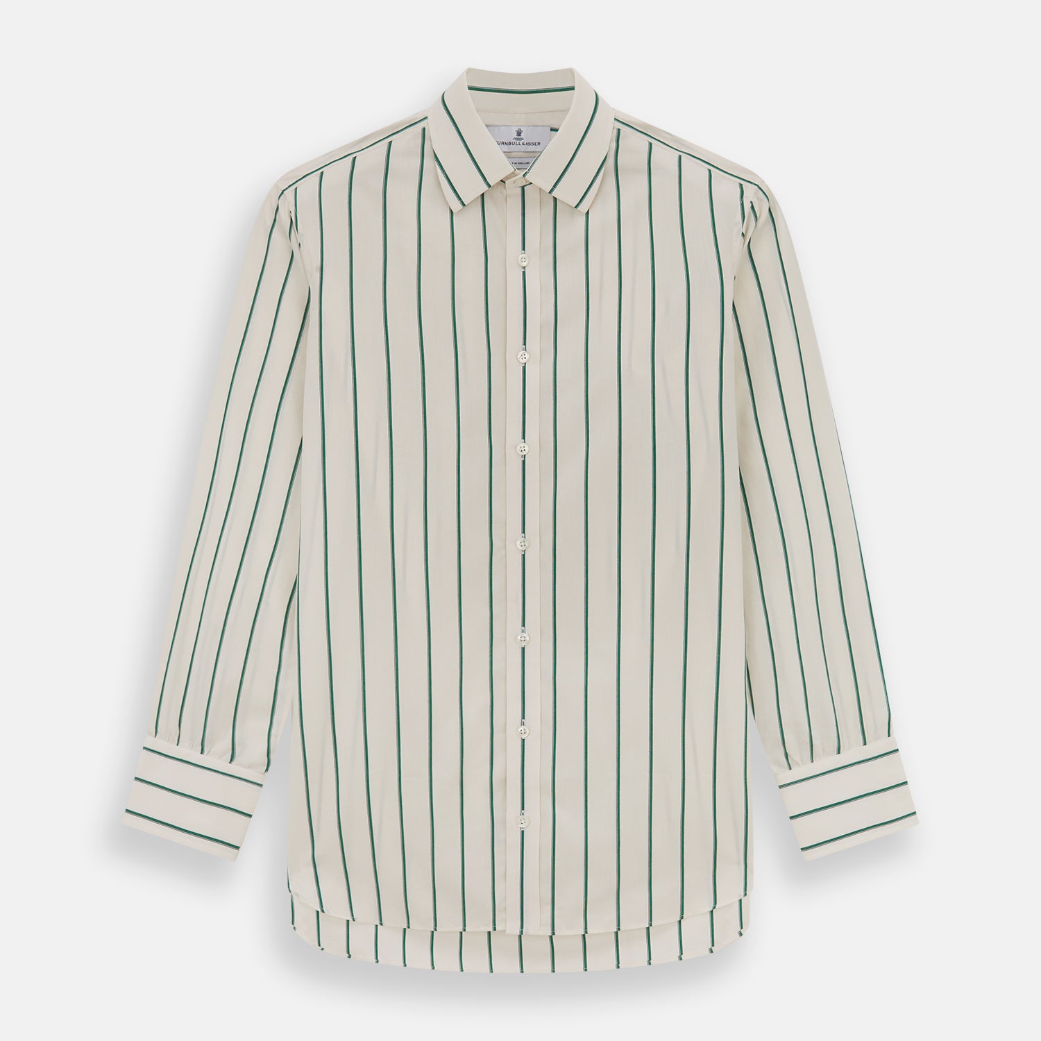 View 1 of product Green Track Stripe Mayfair Shirt