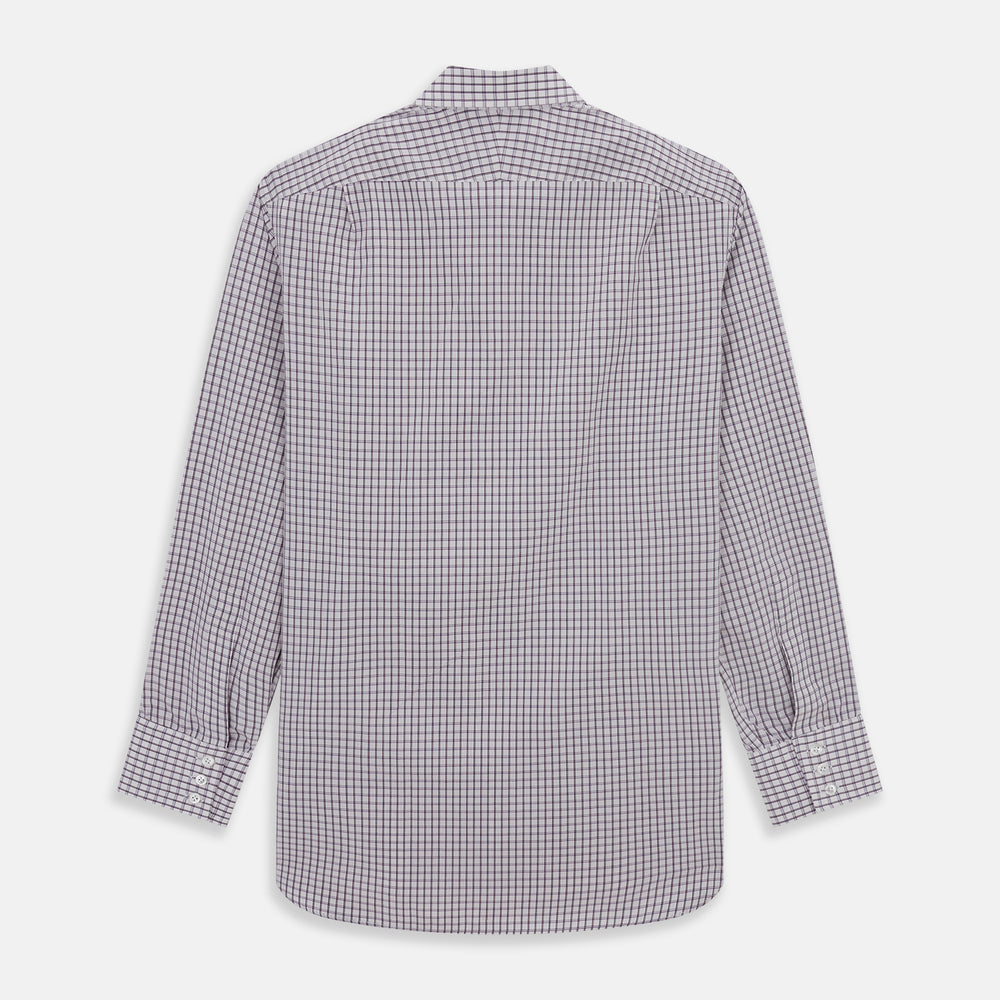 Purple Tattersall Check Mayfair Shirt