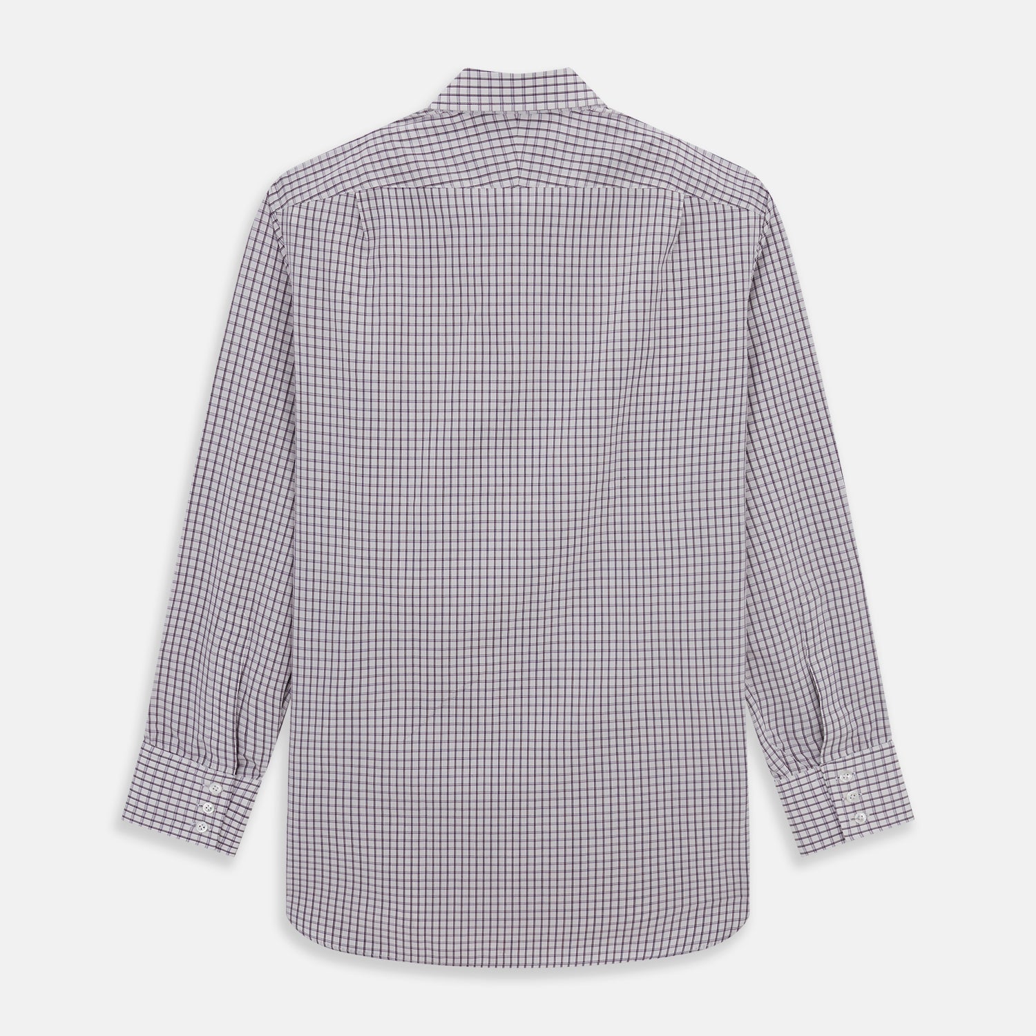 View 5 of product Purple Tattersall Check Mayfair Shirt