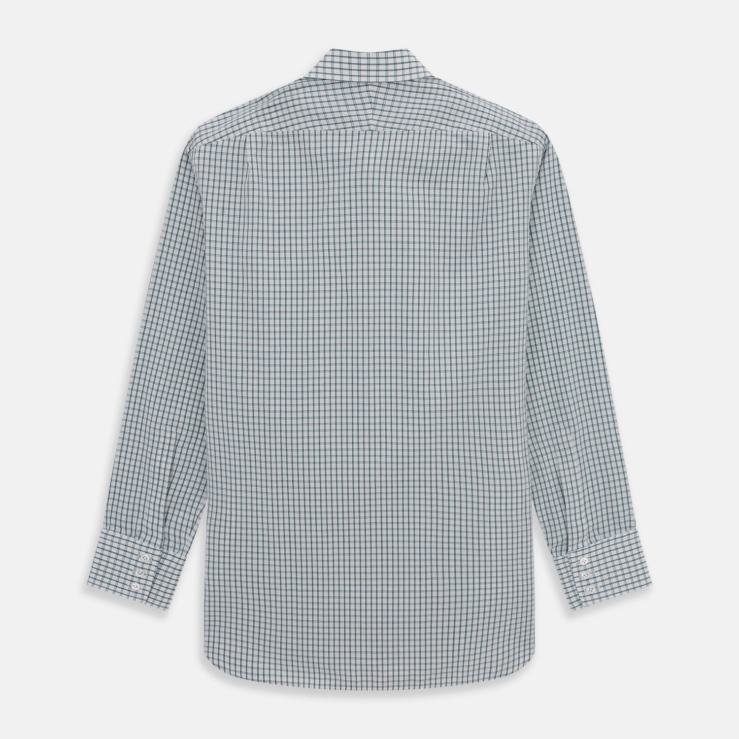 View 5 of product Dark Green Tattersall Check Mayfair Shirt