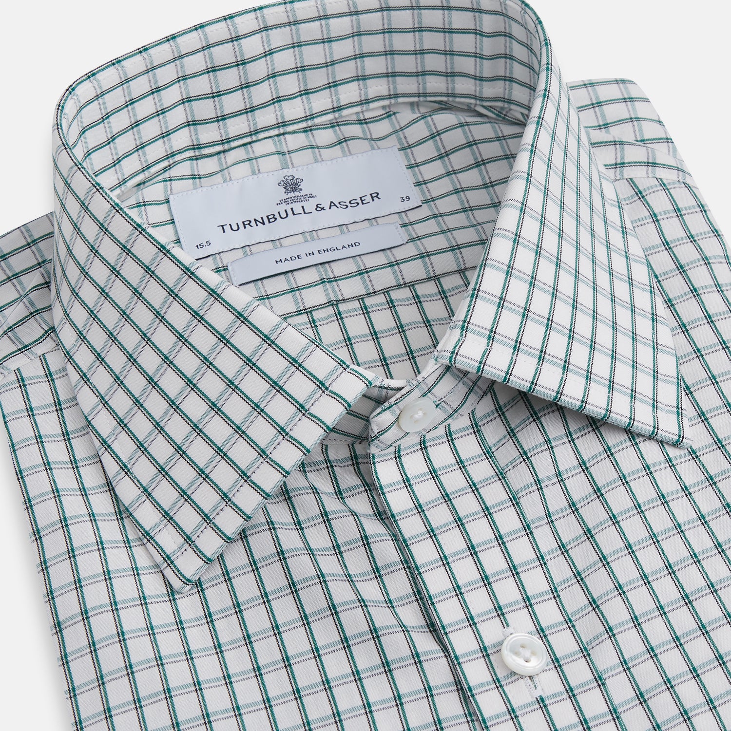 View 2 of product Dark Green Tattersall Check Mayfair Shirt