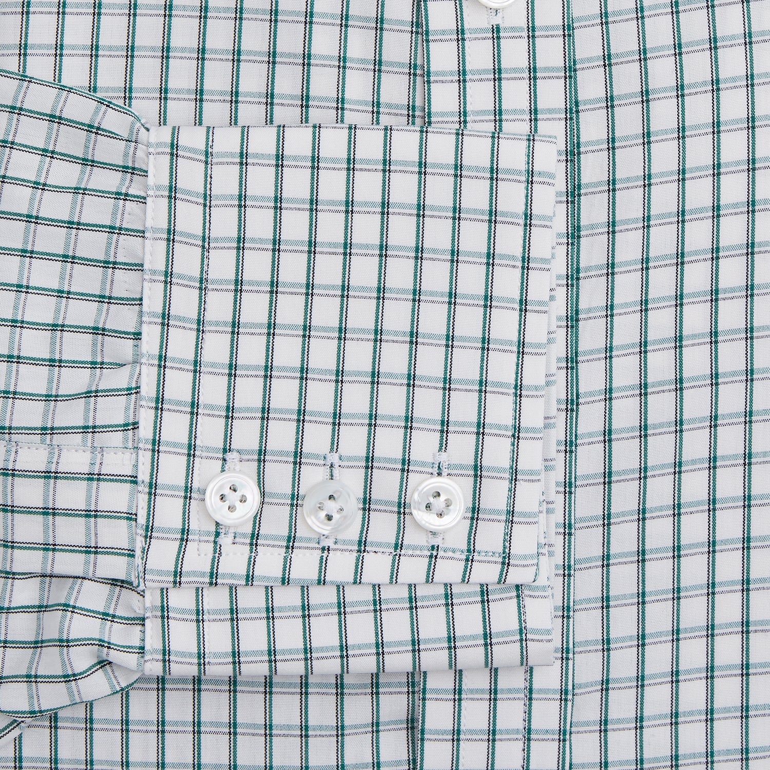 View 3 of product Dark Green Tattersall Check Mayfair Shirt
