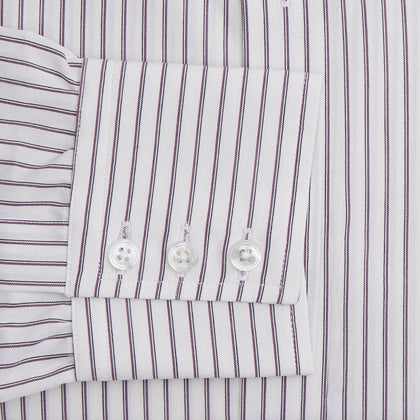 Purple Track Stripe Mayfair Shirt Image 2