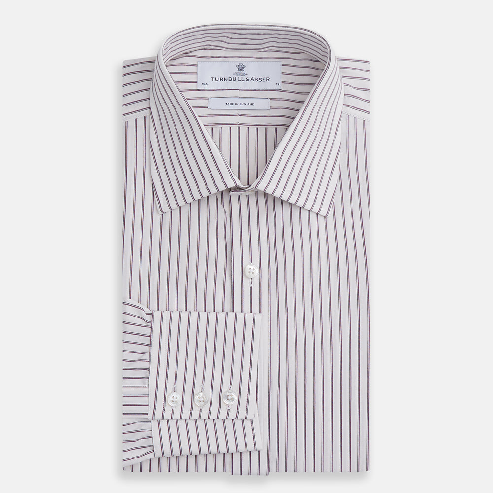 Purple Track Stripe Mayfair Shirt