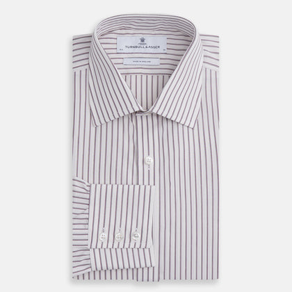 Purple Track Stripe Mayfair Shirt Image 3