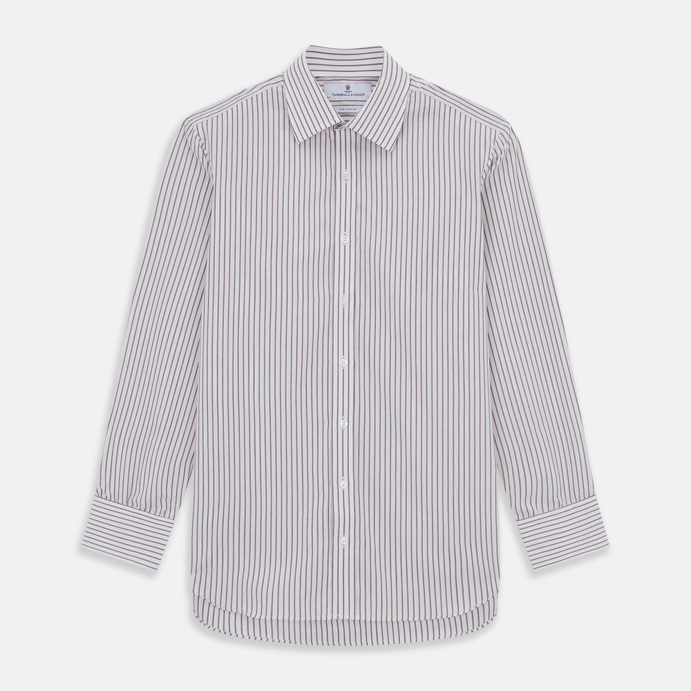 Purple Track Stripe Mayfair Shirt