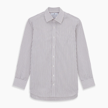 Purple Track Stripe Mayfair Shirt Image 5