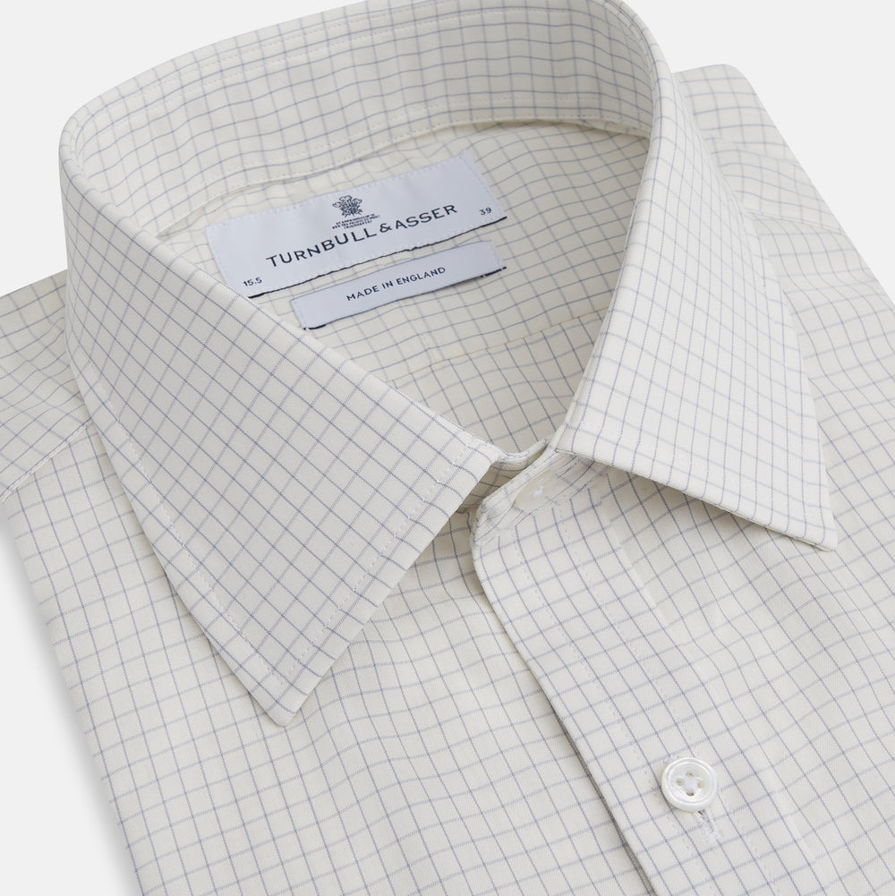 Pale Blue Graph Check Mayfair Shirt