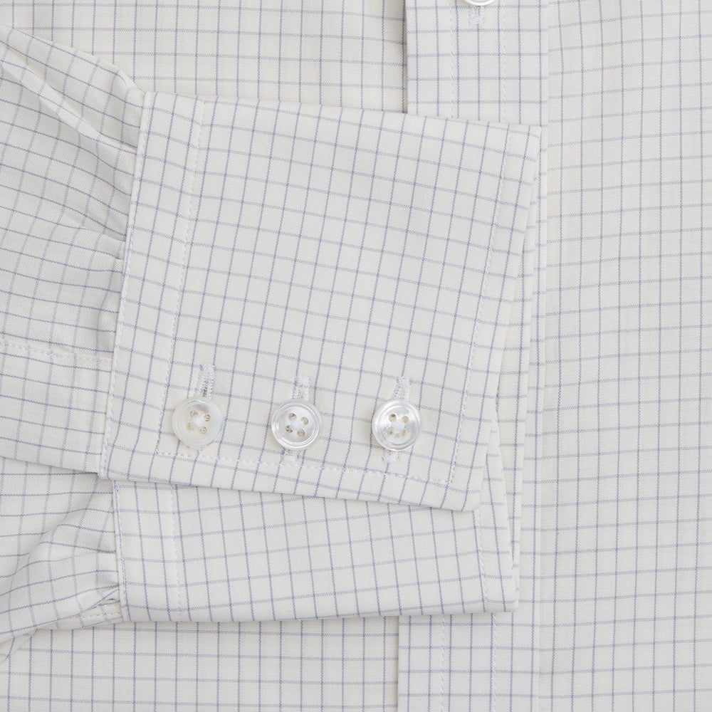 Pale Blue Graph Check Mayfair Shirt