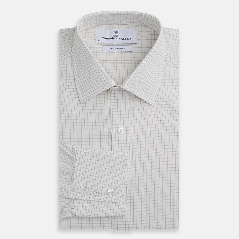 Pale Blue Graph Check Mayfair Shirt