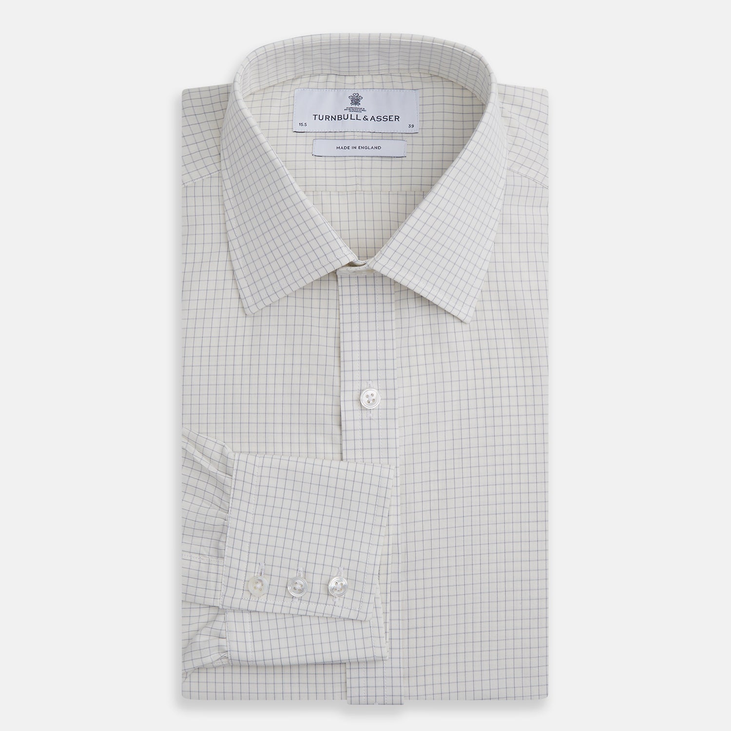View 4 of product Pale Blue Graph Check Mayfair Shirt