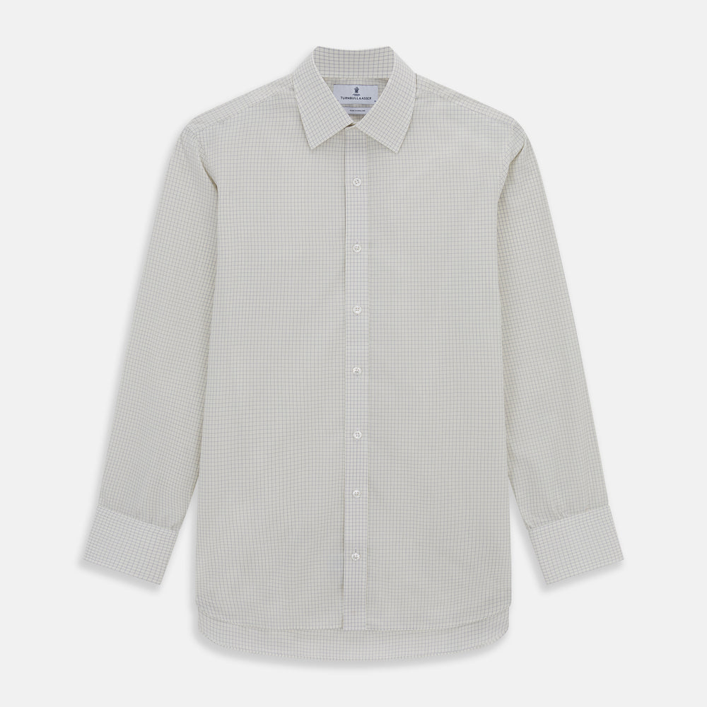 Pale Blue Graph Check Mayfair Shirt