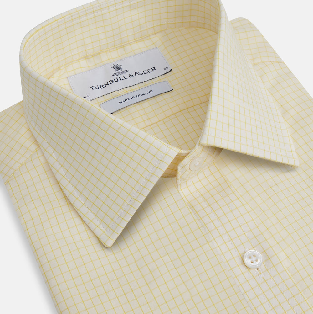 Yellow Graph Check Mayfair Shirt