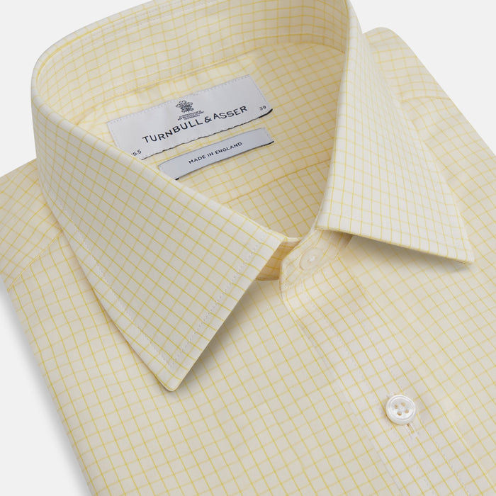 Yellow Graph Check Mayfair Shirt Image 1