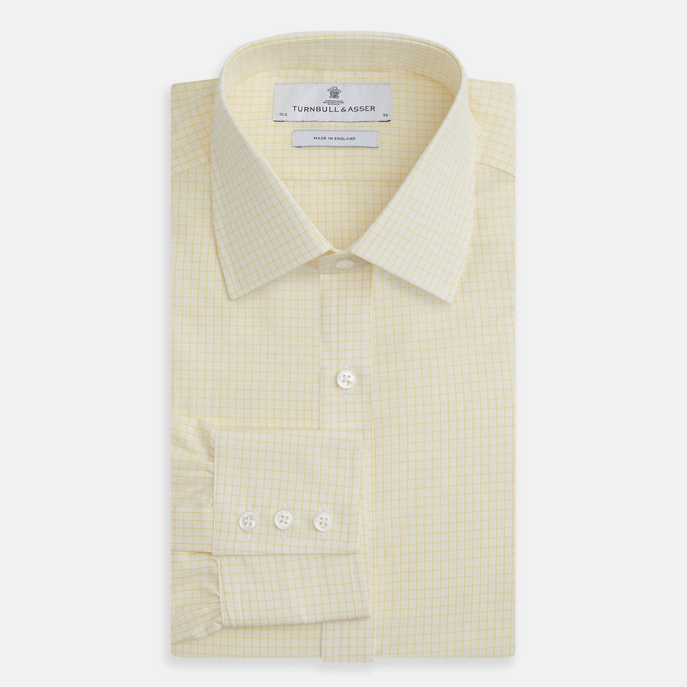 Yellow Graph Check Mayfair Shirt