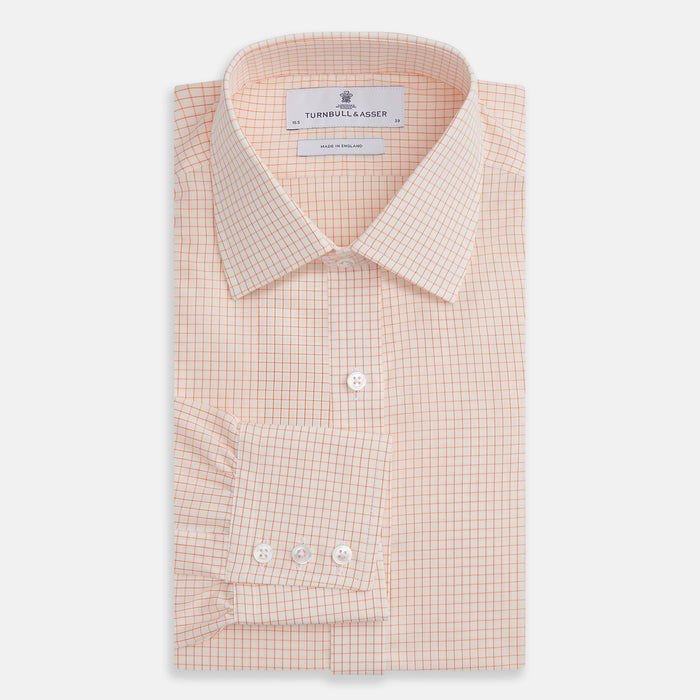 Orange Graph Check Mayfair Shirt Image 3