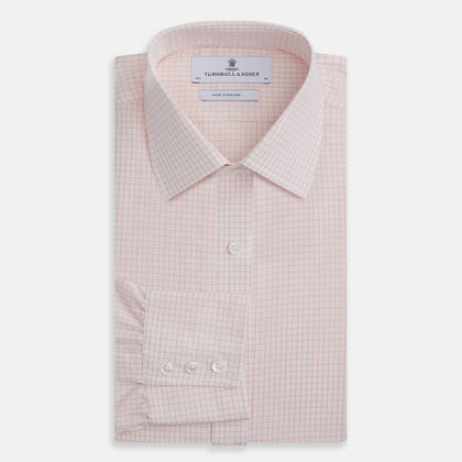 Pink Graph Check Mayfair Shirt Image 3