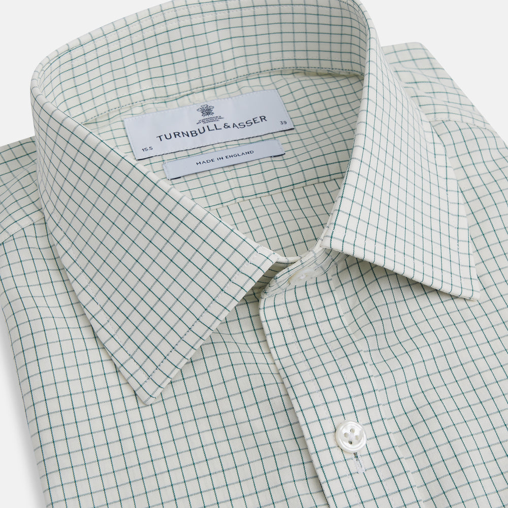 Dark Green Graph Check Mayfair Shirt