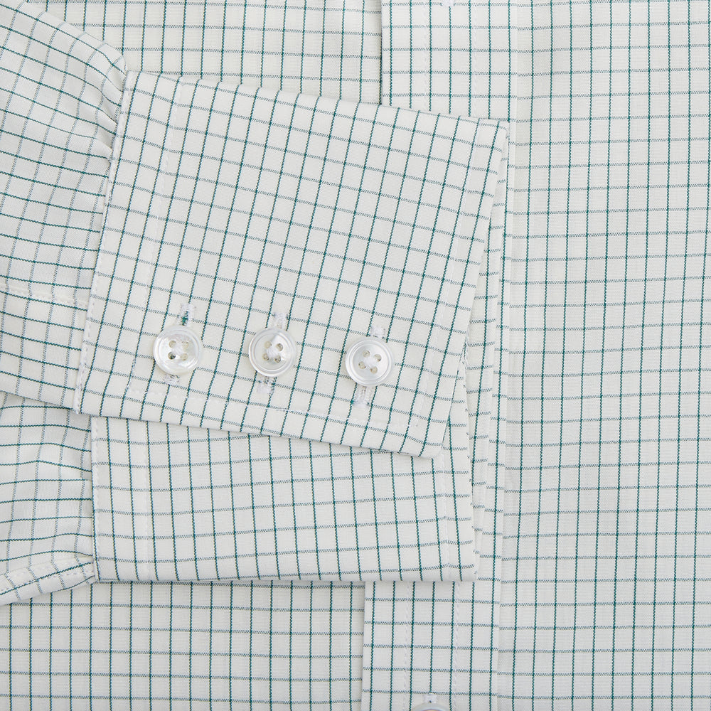 Dark Green Graph Check Mayfair Shirt