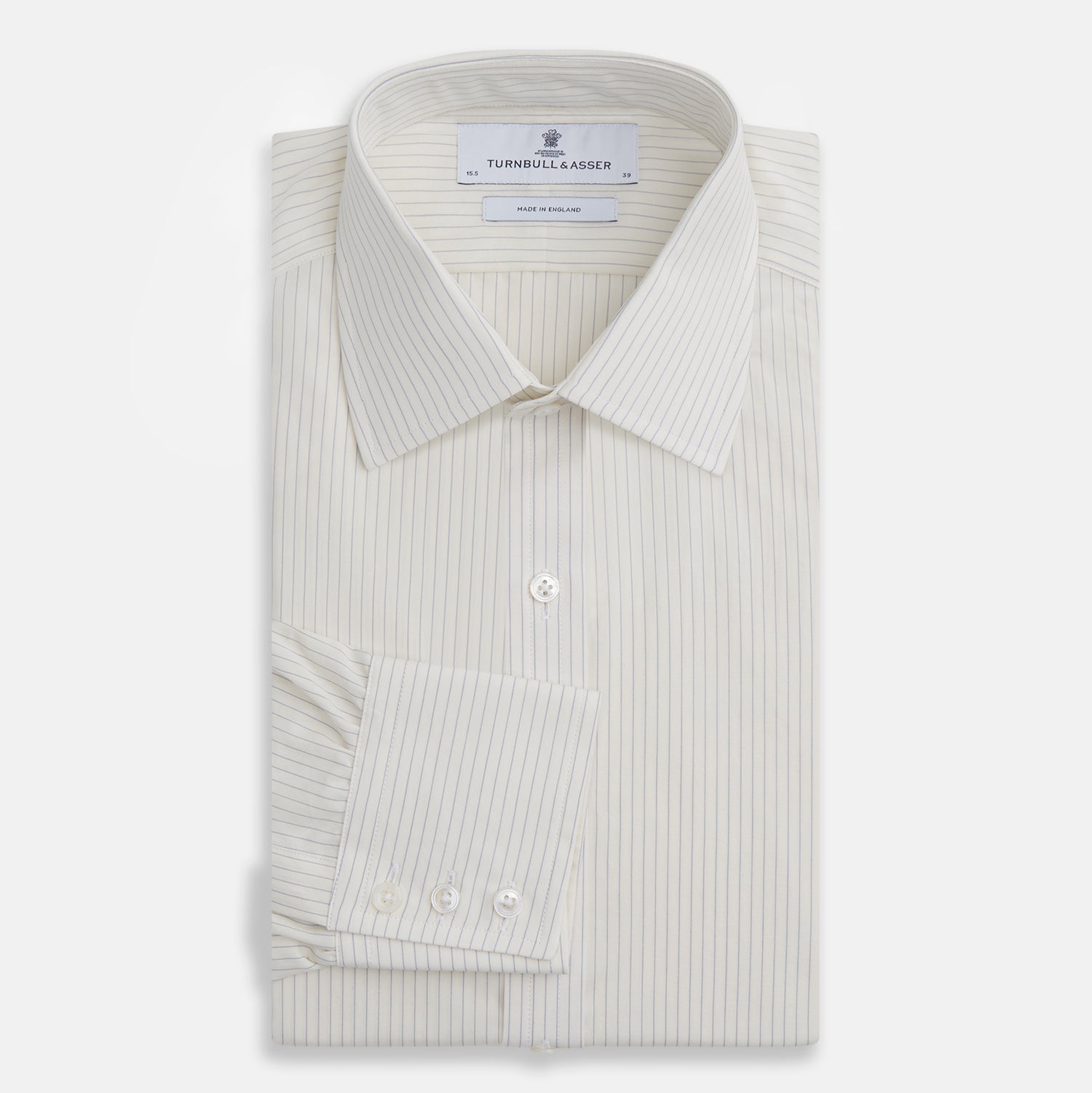 View 4 of product Pale Blue Pinstripe Mayfair Shirt