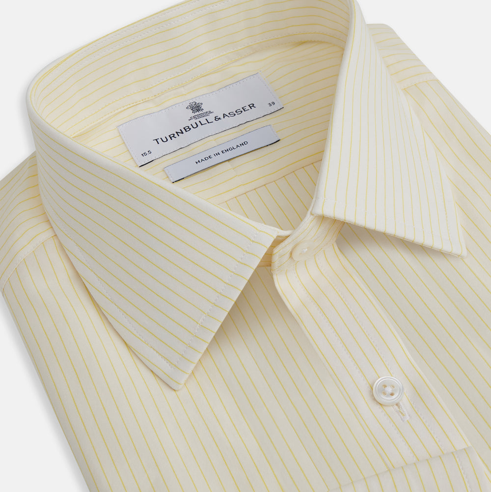 Turnbull & Asser Yellow Pinstripe Mayfair Shirt