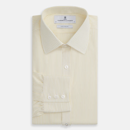 Yellow Pinstripe Mayfair Shirt Image 3