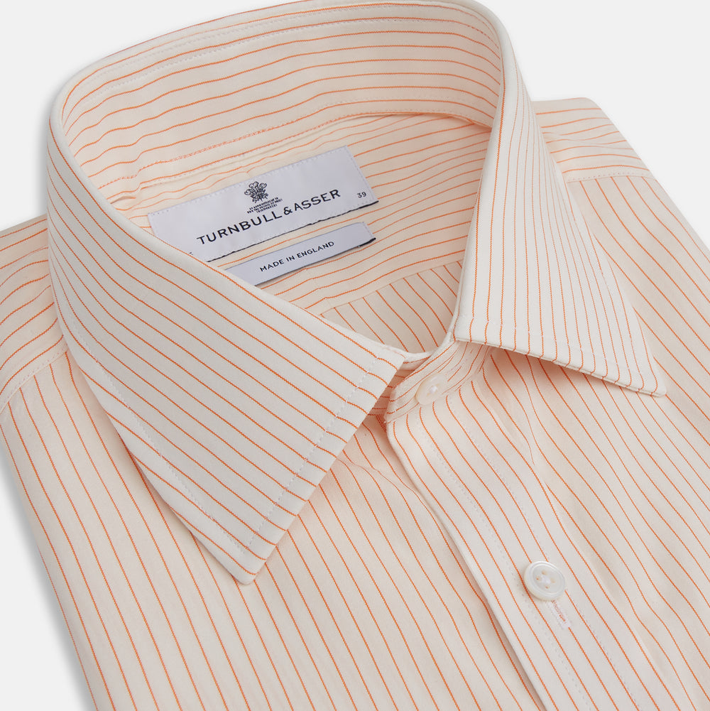 Orange Pinstripe Mayfair Shirt