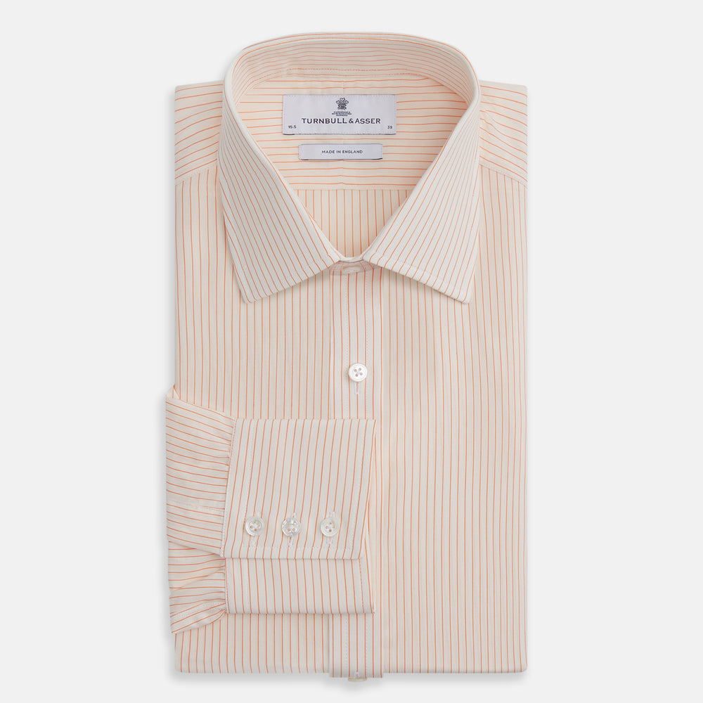 Orange Pinstripe Mayfair Shirt