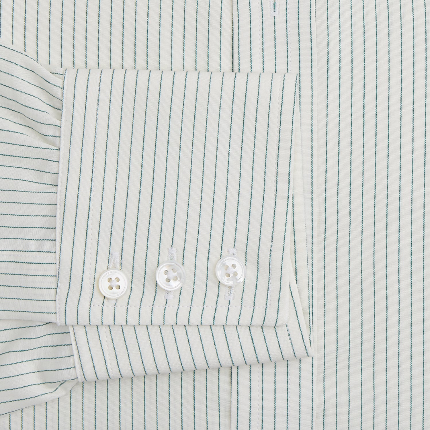 View 3 of product Dark Green Pinstripe Mayfair Shirt