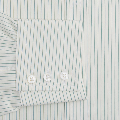 Dark Green Pinstripe Mayfair Shirt Image 2
