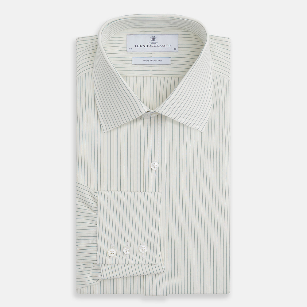 Dark Green Pinstripe Mayfair Shirt