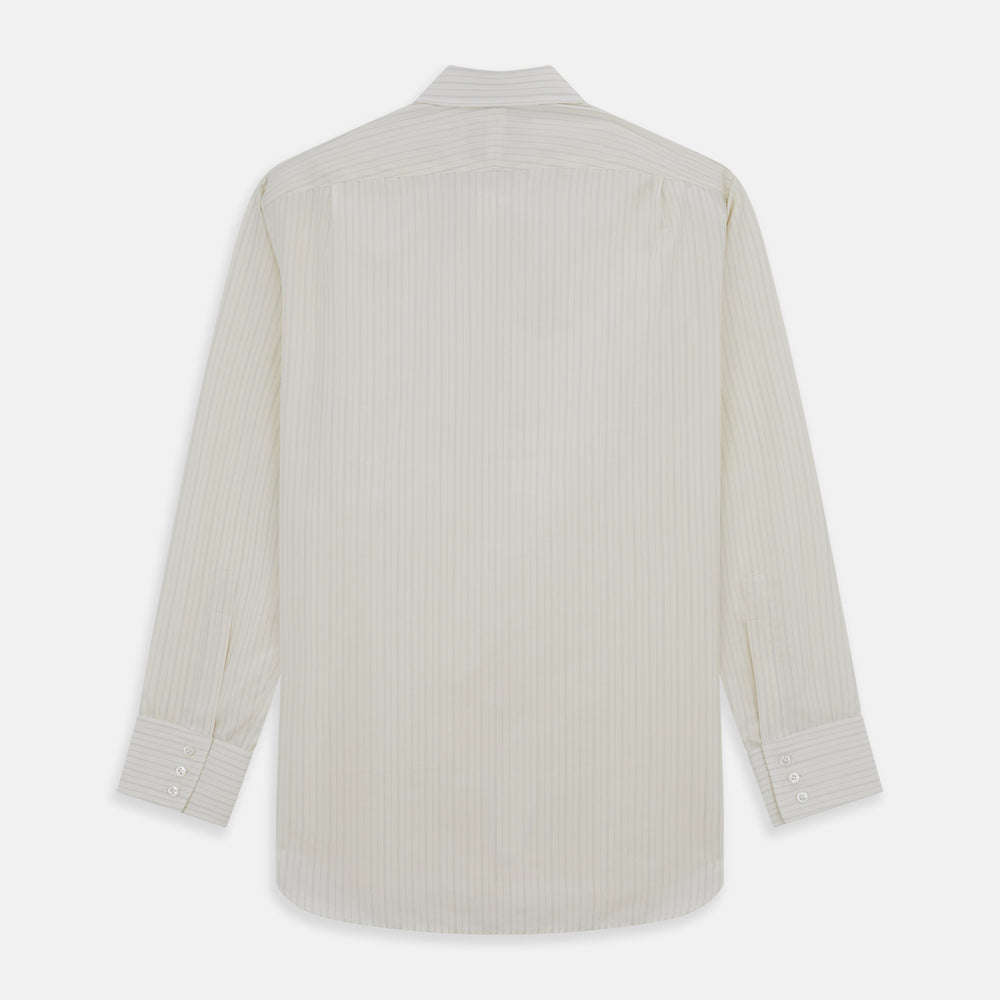 Pale Blue Fine Track Stripe Mayfair Shirt