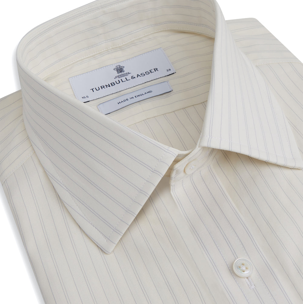 Pale Blue Fine Track Stripe Mayfair Shirt