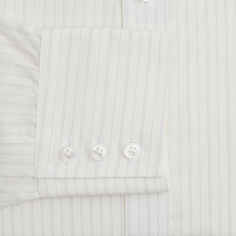 Pale Blue Fine Track Stripe Mayfair Shirt