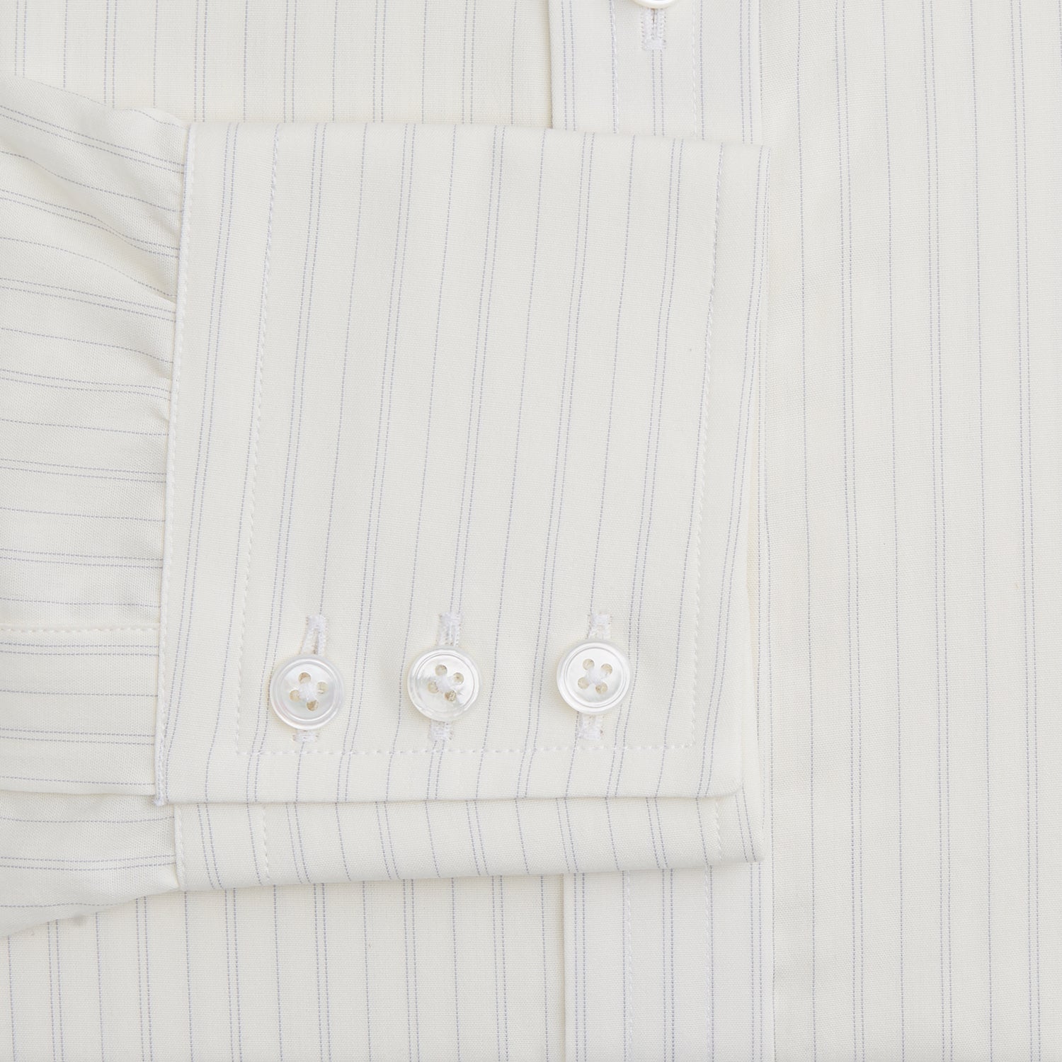 View 3 of product Pale Blue Fine Track Stripe Mayfair Shirt