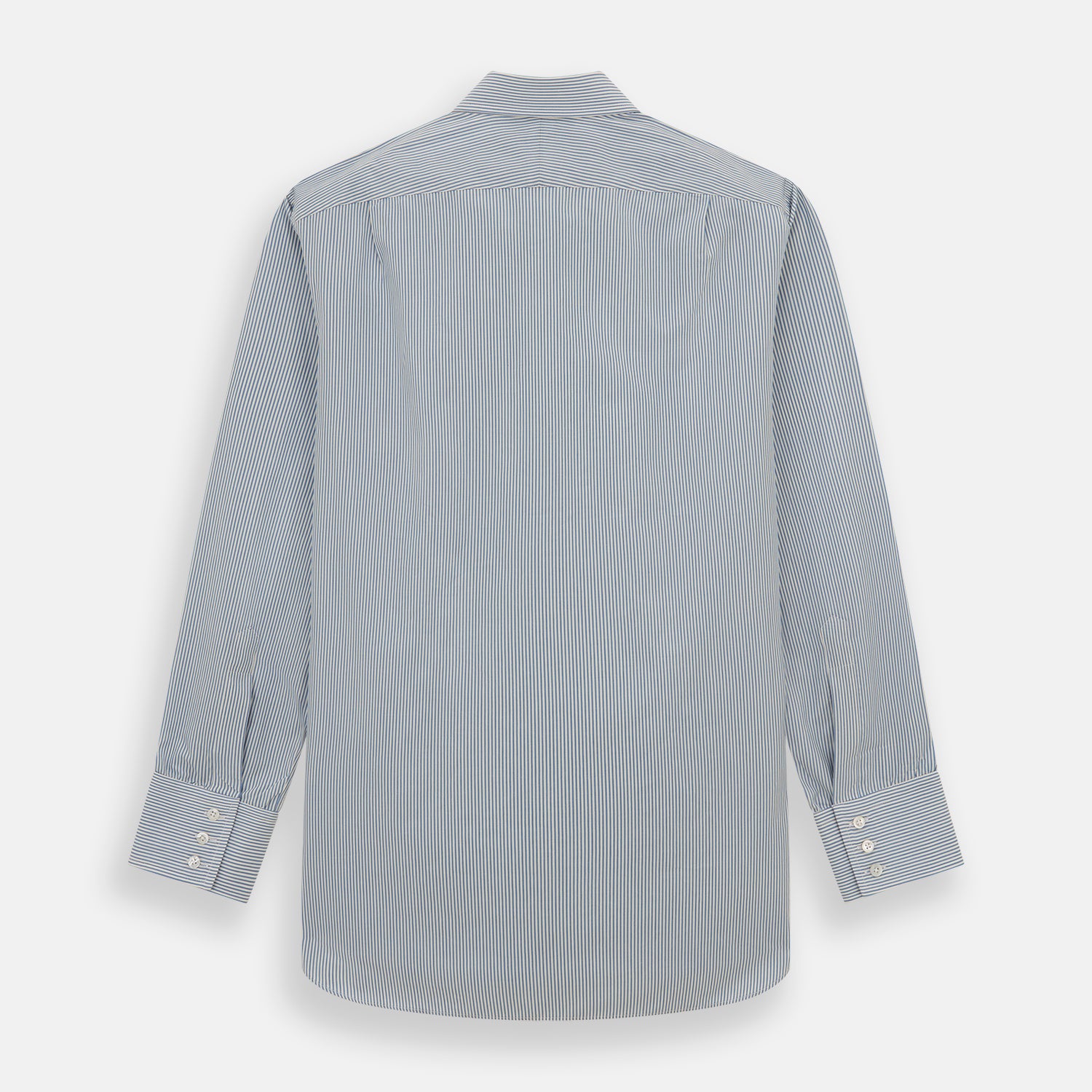 View 5 of product Blue and White Pencil Stripe Mayfair Shirt