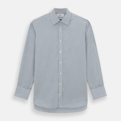 Blue and White Pencil Stripe Mayfair Shirt