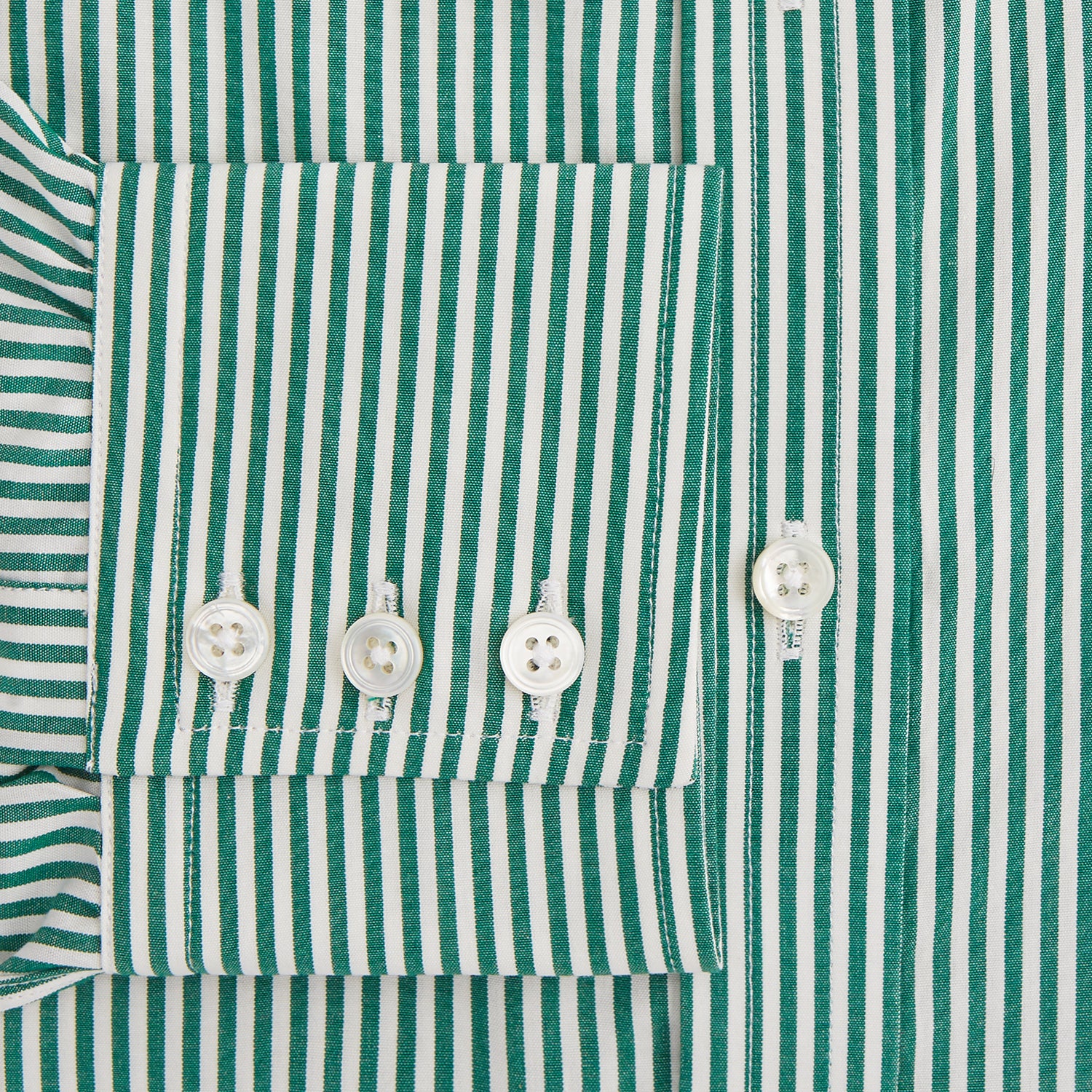 View 3 of product Dark Green Bengal Stripe Mayfair Shirt