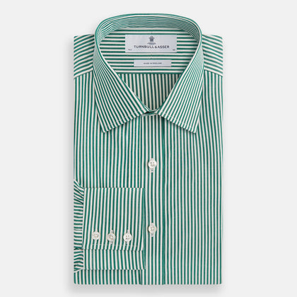 Dark Green Bengal Stripe Mayfair Shirt Image 3
