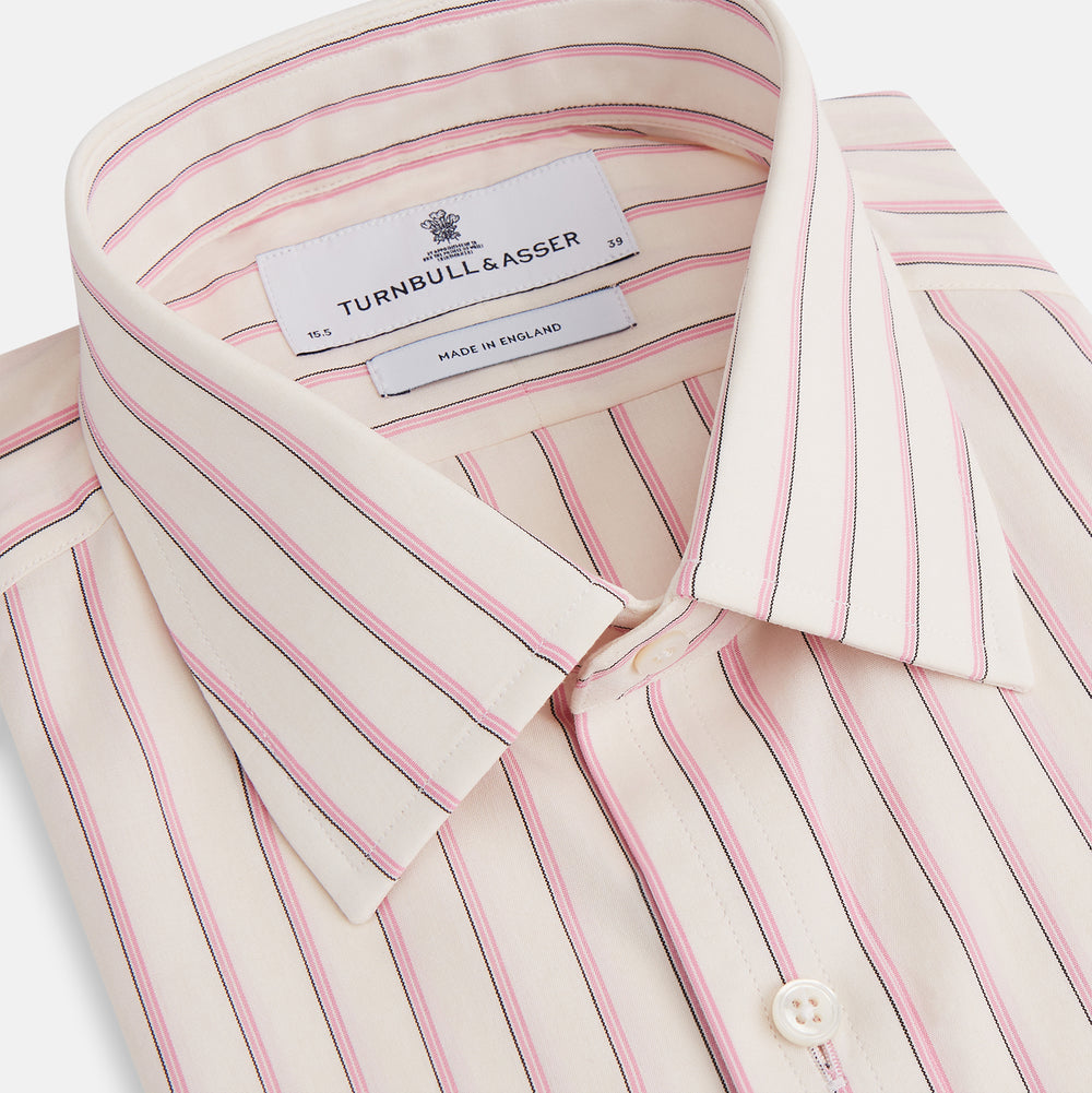 Pink Fine Track Stripe Mayfair Shirt