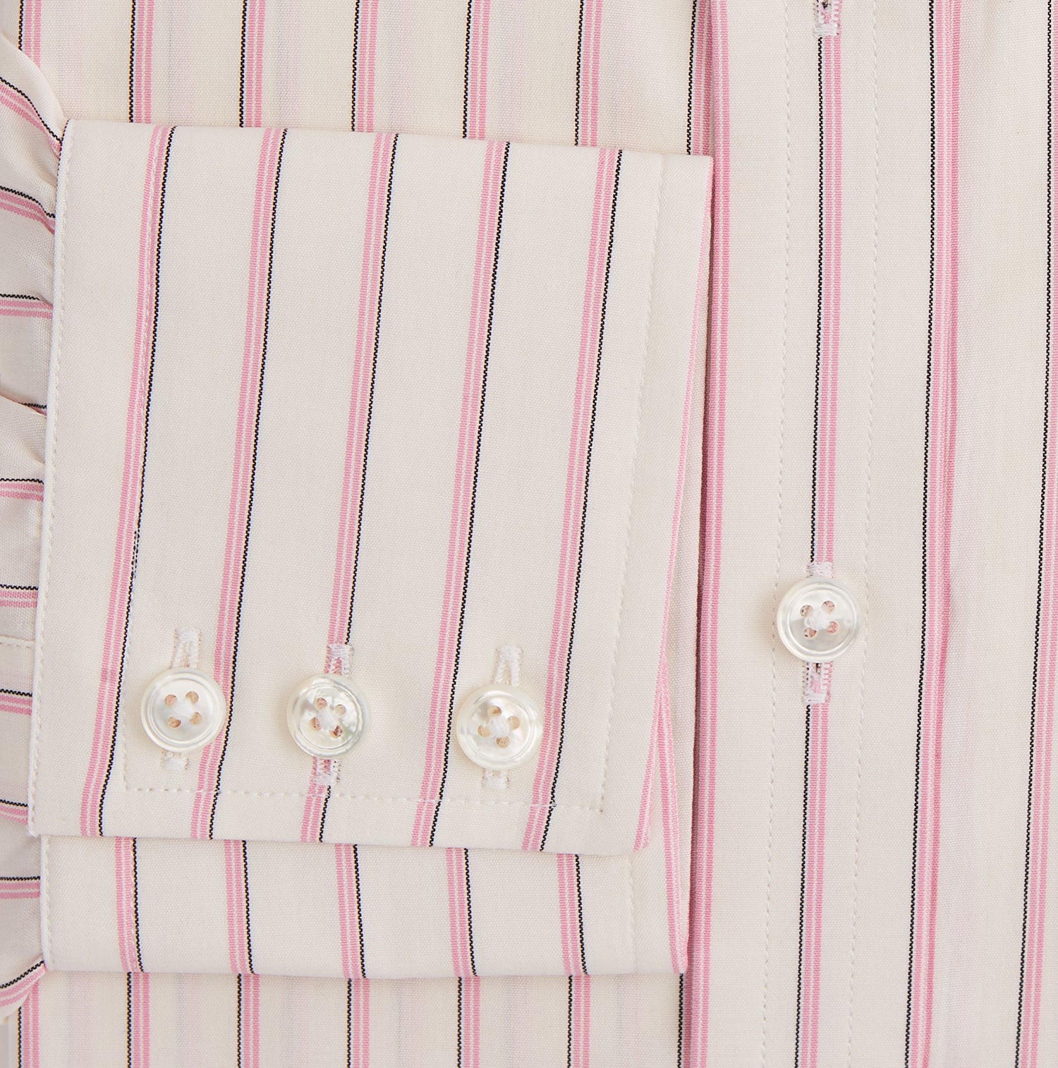 View 3 of product Pink Fine Track Stripe Mayfair Shirt
