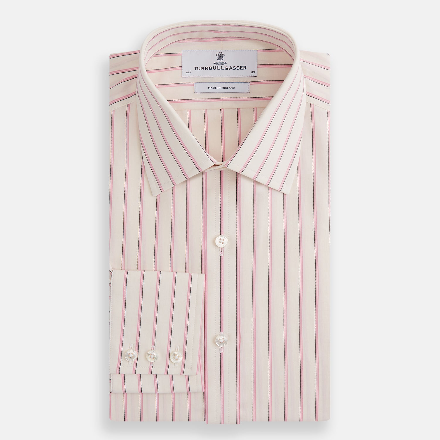 Pink Fine Track Stripe Mayfair Shirt
