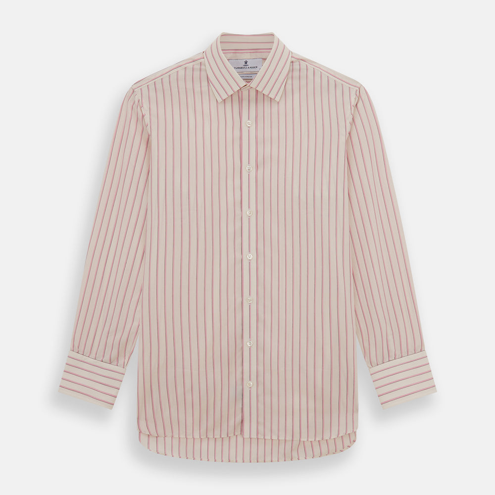 Pink Fine Track Stripe Mayfair Shirt