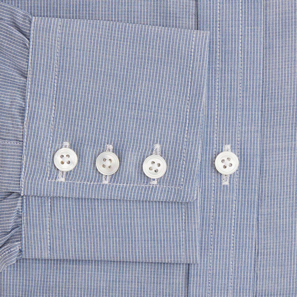 Blue Pencil Stripe Mayfair Shirt