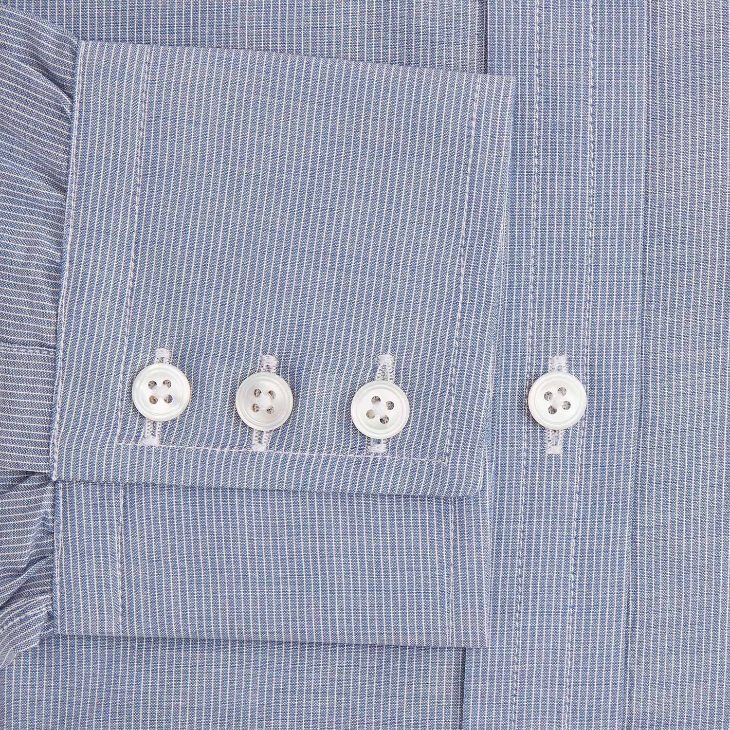 View 3 of product Blue Pencil Stripe Mayfair Shirt