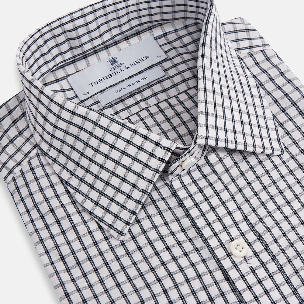 Midnight Blue Double Graph Check Mayfair Shirt