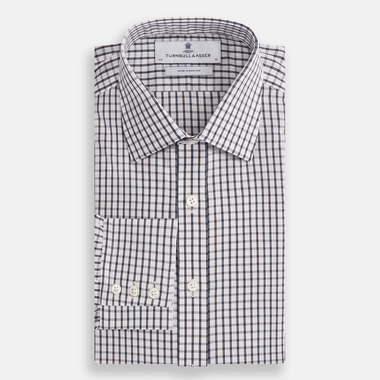 View 4 of product Midnight Blue Double Graph Check Mayfair Shirt